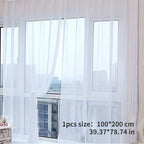 Zinnia | Voile Curtains | Floral, Transparent, Eyelet | 200x100cm, Set of 2