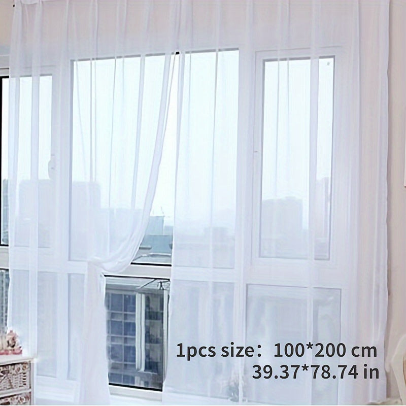 Zinnia | Voile Curtains | Floral, Transparent, Eyelet | 200x100cm, Set of 2