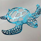 Nova | Metal Sea Turtle Wall Art | Handmade, Coastal Decor | Nautical Beach Theme