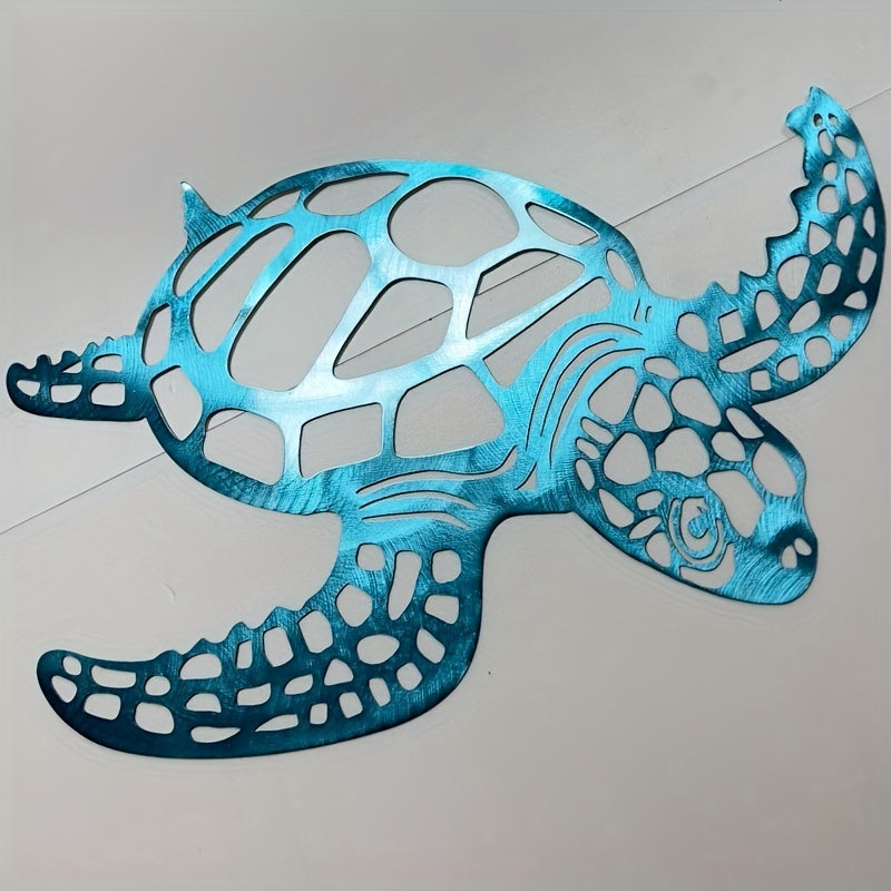 Nova | Metal Sea Turtle Wall Art | Handmade, Coastal Decor | Nautical Beach Theme