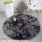 Delphine | Round Plush Rug | Tie-Dye, Soft & Non-Slip | Living Room, Bedroom
