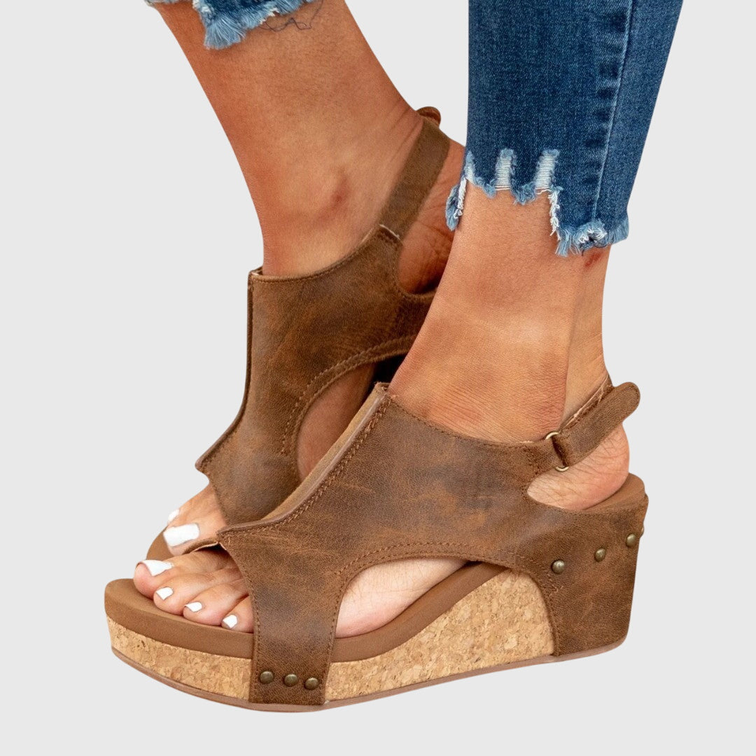 Ivy | Orthopedic Sandals for Women | Cushioned, Adjustable Buckle | Wedge