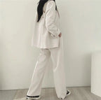 Ondine | Women's Blazer & Straight-Leg Trouser Set | Solid Color