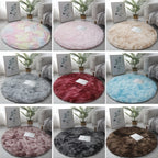 Delphine | Round Plush Rug | Tie-Dye, Soft & Non-Slip | Living Room, Bedroom