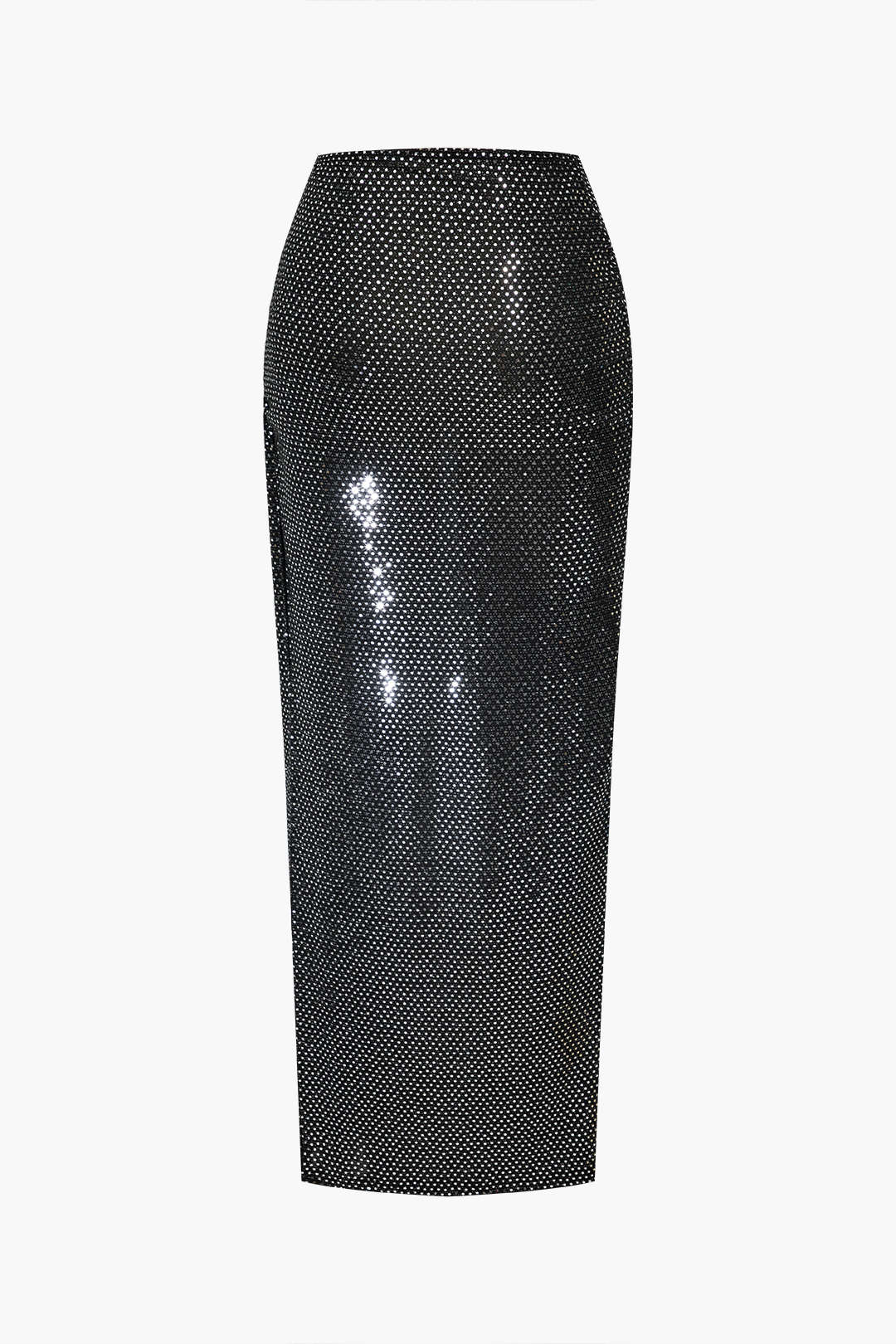 Mila | Two-Piece Skirt Set | Sequin Bustier & Maxi Skirt, Black | Formal