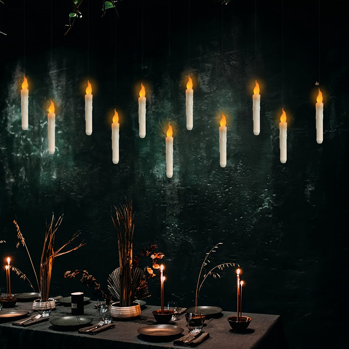 Jolie | Flameless LED Floating Candles | 12 Pack, Remote Control | Christmas Decor