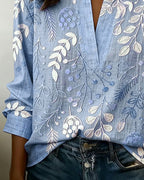 Hazel | Women's Floral Blouse | V-Neck, Lightweight | Spring Summer