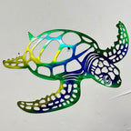Nova | Metal Sea Turtle Wall Art | Handmade, Coastal Decor | Nautical Beach Theme