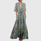 Thalia | Women's Spring Dress | Floral, Flared Skirt & Waist Belt | S–2XL