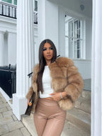 Della | Faux Fur Coat | Women's Glamour Jacket | Soft, Animal-Friendly