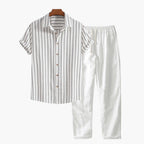 Aria | Men's Linen Set | Shirt & Pants, Breathable Summer Outfit | S–XL
