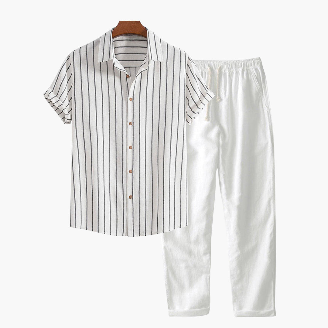 Aria | Men's Linen Set | Shirt & Pants, Breathable Summer Outfit | S–XL