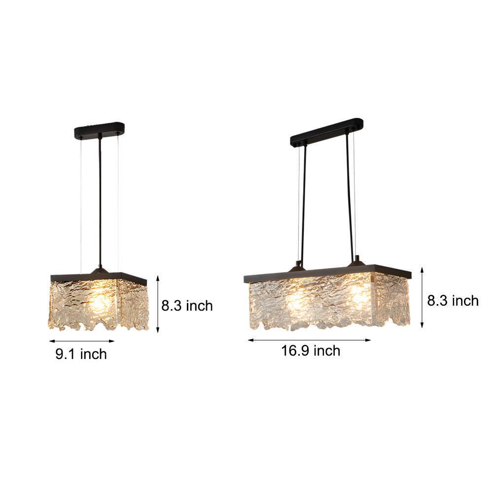 Dione | Chandelier | Dining Room, 3-Step Dimmable, Glass, Black | E27