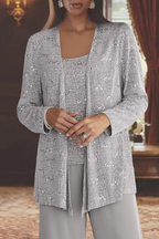 Lena | Women's Evening Set | Three-Piece, Wide-Leg Trousers | XS–2XL