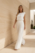 Neela | Women's Two-Piece Set | Wide-Leg Trousers, Sleeveless Top