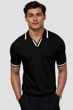 Men Polo Shirt Sleeveless Pure Cotton Contrast Trim Slim Fit