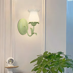 Eira | Wall Lamp | Floral Glass, 3-Step Dimmable, Green | 1 or 2 Light