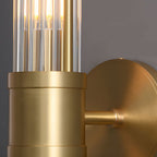 Mila | Wall Lamp | Modern Cylindrical Glass, 1/2-Light | Chrome & Gold