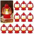 Christmas LED lantern lights 12 pack vintage mini flickering design