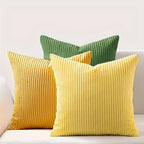 Una | Cushion Cover | Bohemian Rib Stripe, Soft Woven, Zip Closure
