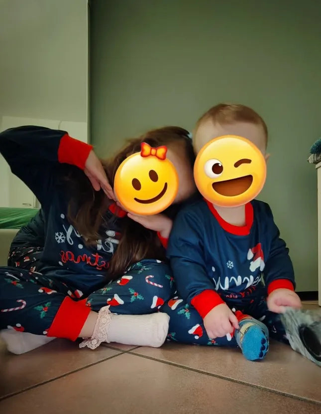 Christmas Pajamas Family Matching 2 Piece Set Xmas Letter Print
