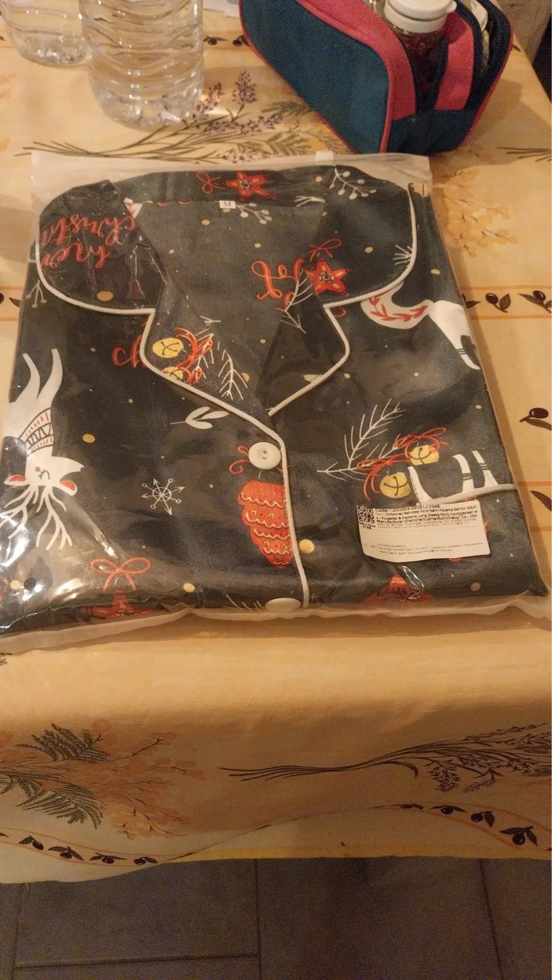 Christmas Pajamas Women 2 Piece Reindeer Print Long Sleeve Set