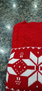 Christmas Jumper Women Knitted Snowflake Pattern Long Sleeve Top