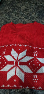 Christmas Jumper Women Knitted Snowflake Pattern Long Sleeve Top