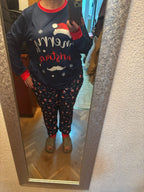 Christmas Pajamas Family Matching 2 Piece Set Xmas Letter Print