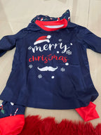 Christmas Pajamas Family Matching 2 Piece Set Xmas Letter Print
