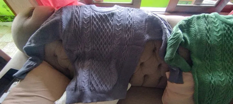 Christmas Jumper Men | Wool Blend Knitted Crewneck Pullover Sweater