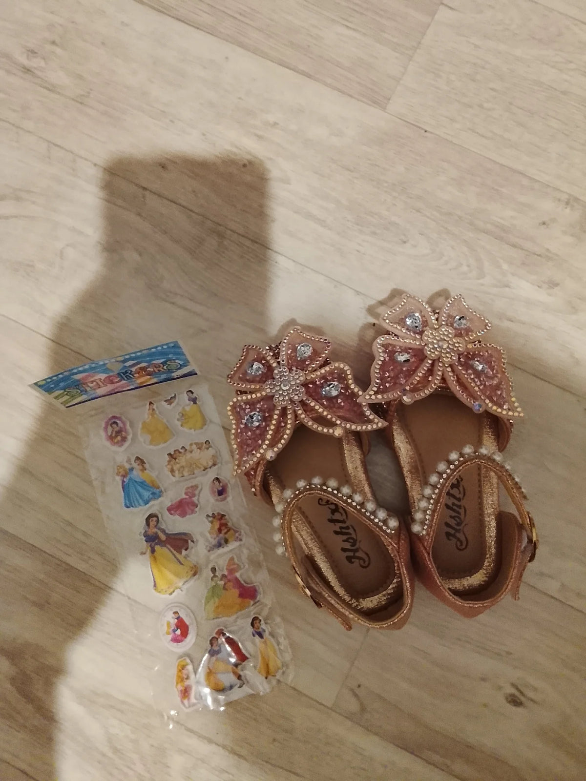 Kids Sandals Little Girls Flat Heel Bow Sequin Rhinestone Glitter Bling