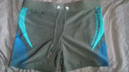 Men Swim Shorts Quick Dry Stretch Geometric Letter Graphic Print