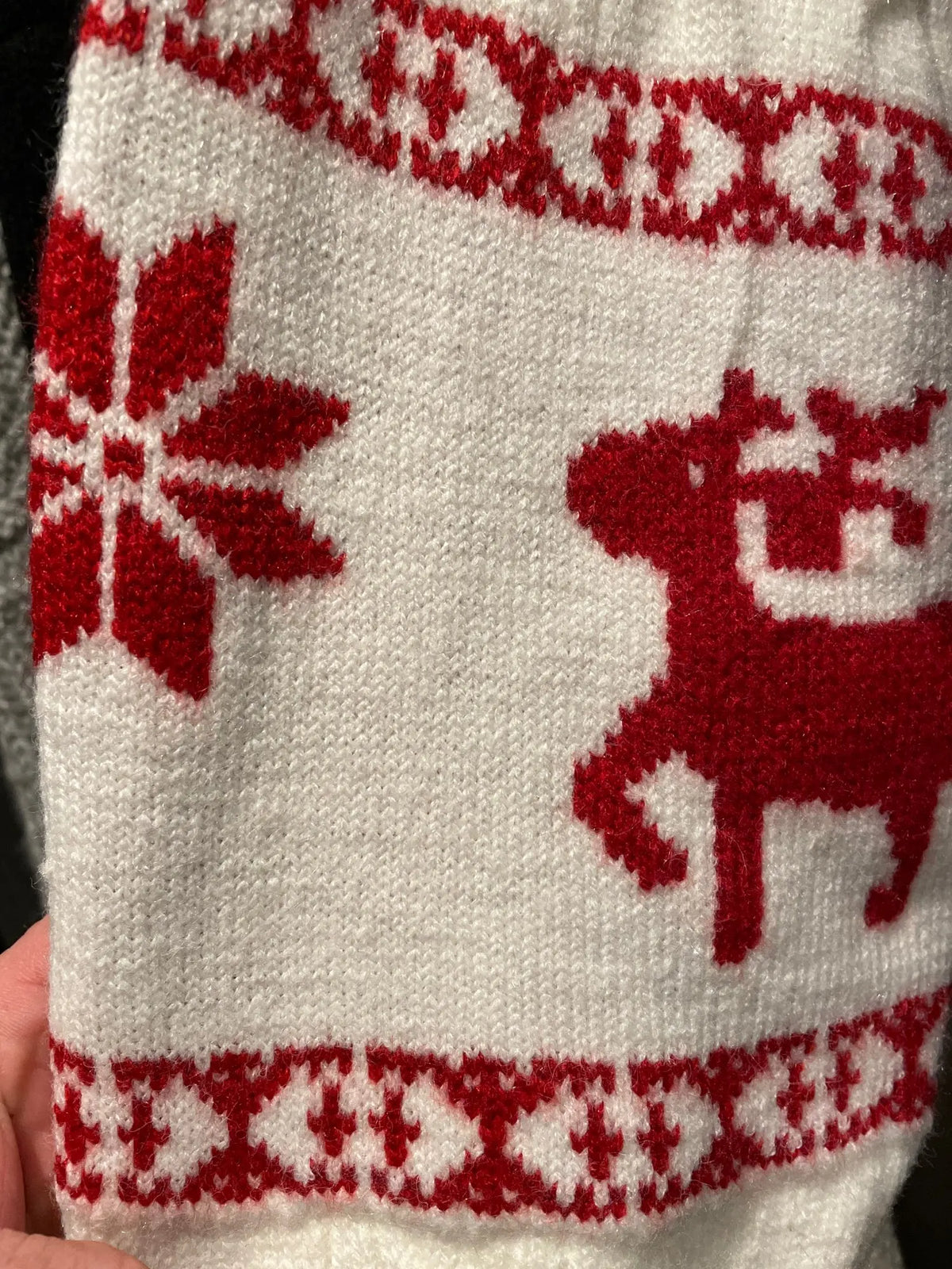 Christmas Jumper Men | Thick Knit Reindeer Pattern Winter Warm