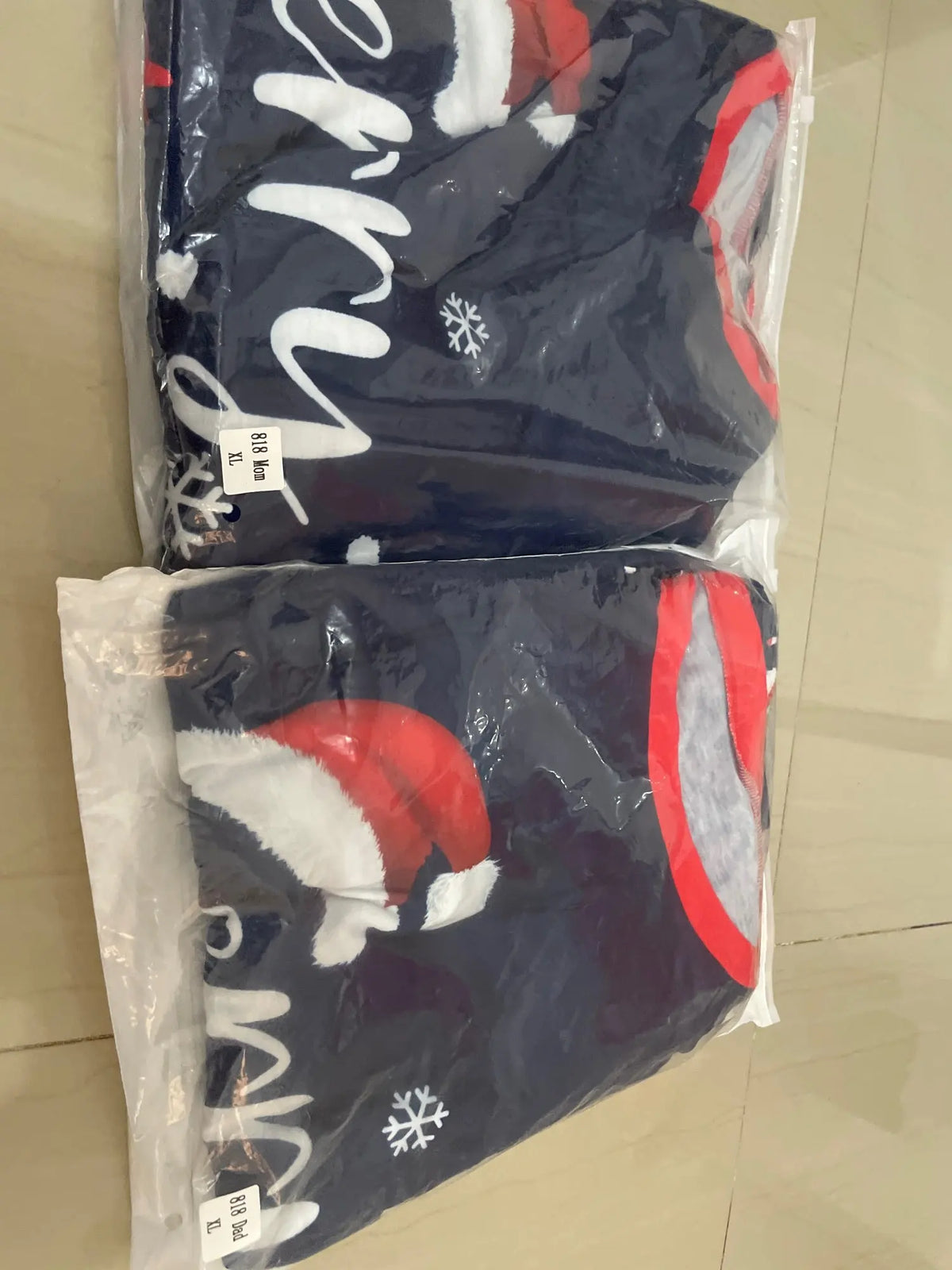 Christmas Pajamas Family Matching 2 Piece Set Xmas Letter Print