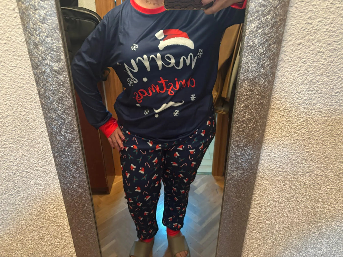Christmas Pajamas Family Matching 2 Piece Set Xmas Letter Print
