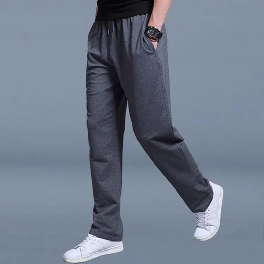 Men Cotton Blend Jogger Pants Tapered Fit