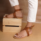 orthopedic sandals women | Suede Toe Loop Flat Casual Summer Sandals