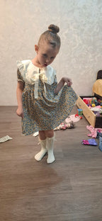 Girls Party Dress Floral Princess Bow A Line Toddler Summer Kids