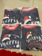 Christmas Pajamas Family Matching 2 Piece Set Xmas Letter Print