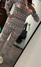 Christmas pajamas family matching 2 piece allover print sleepwear set