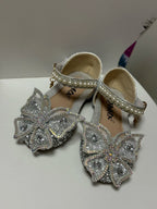 Kids Sandals Little Girls Flat Heel Bow Sequin Rhinestone Glitter Bling