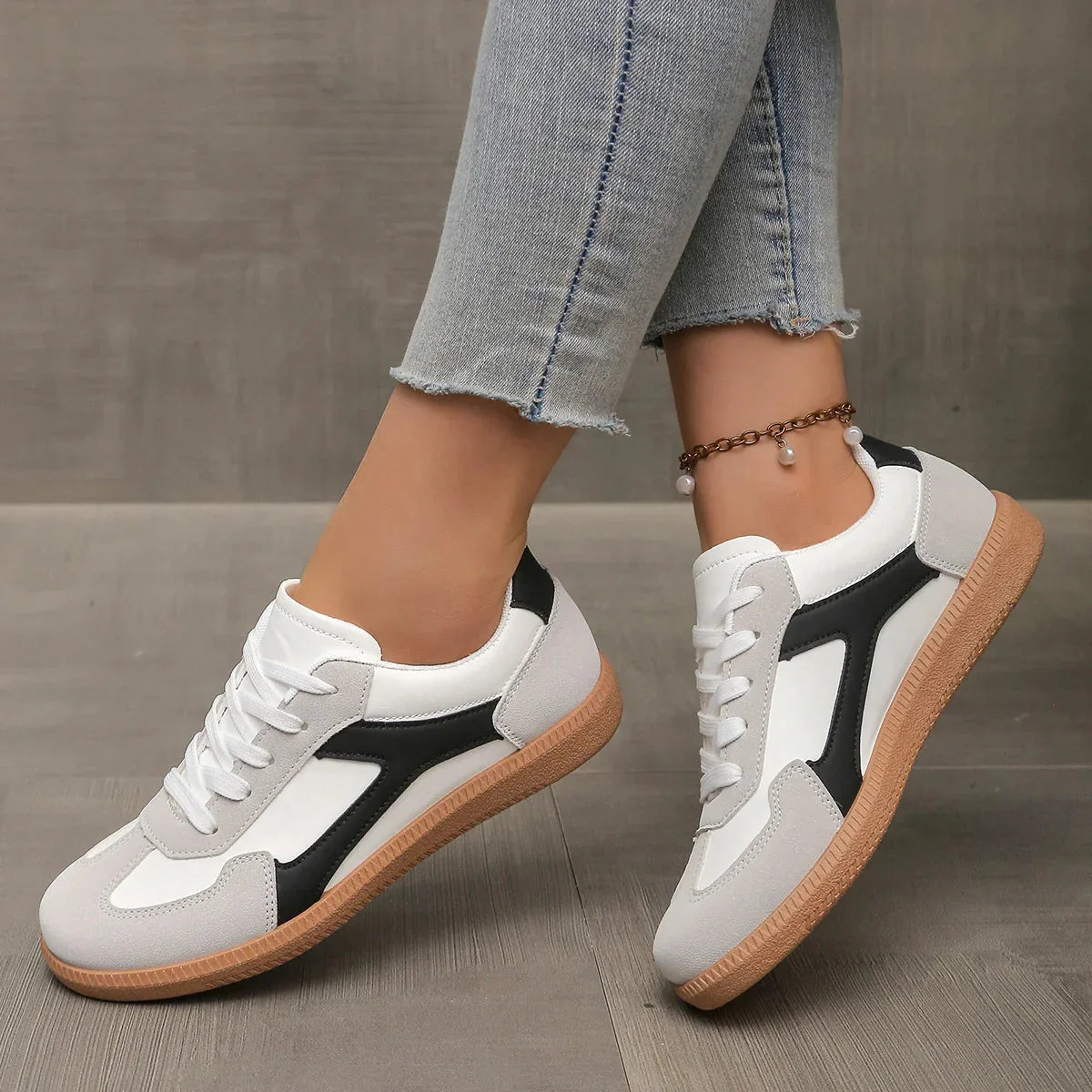 Wren | Women's Color Block Sneakers | Lace-Up, Casual | Standard Fit