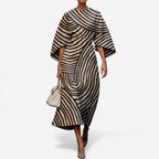 Summer Dress | Women Patchwork Kimono Sleeve Dress