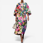 Summer Dress | Women Patchwork Kimono Sleeve Dress