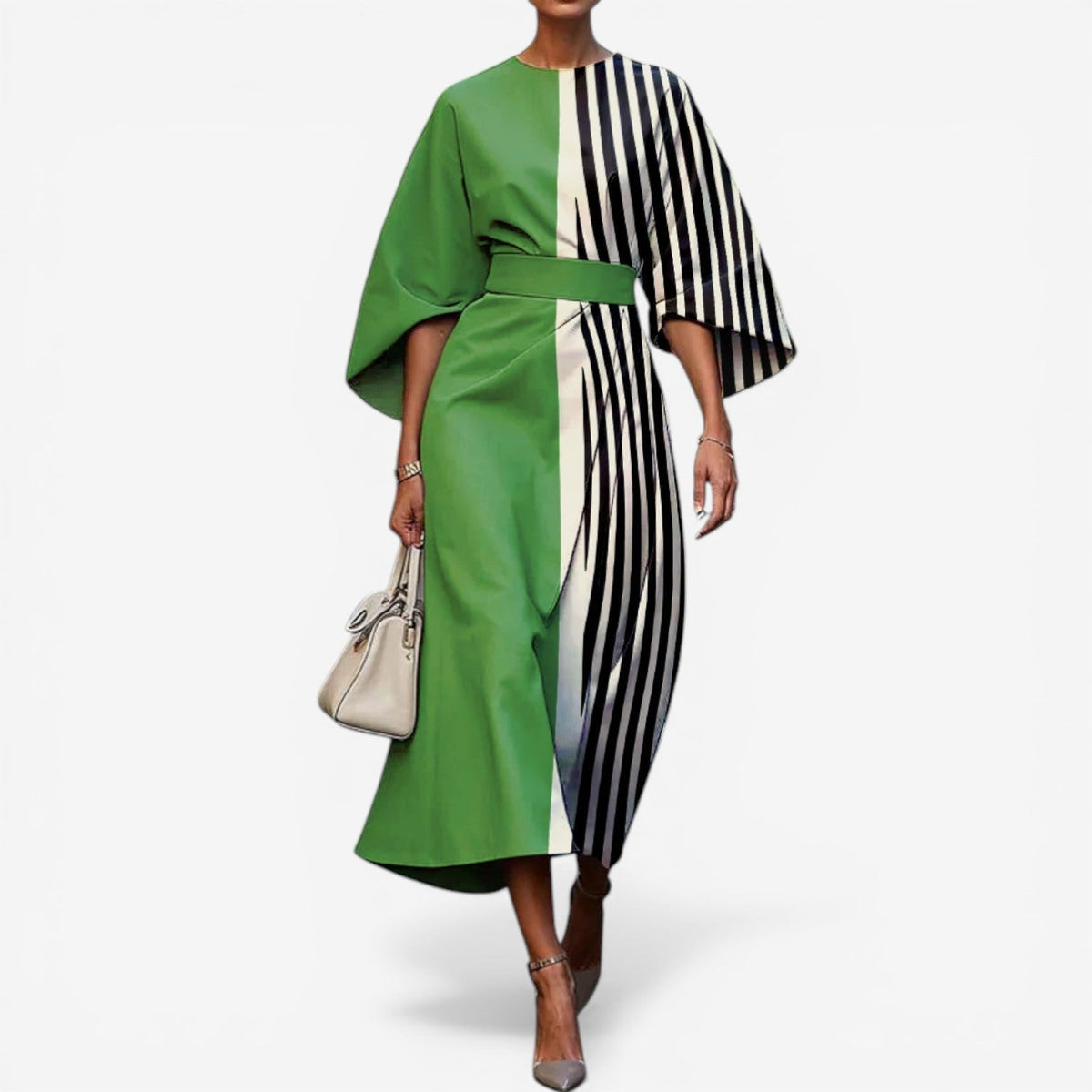Summer Dress | Women Patchwork Kimono Sleeve Dress