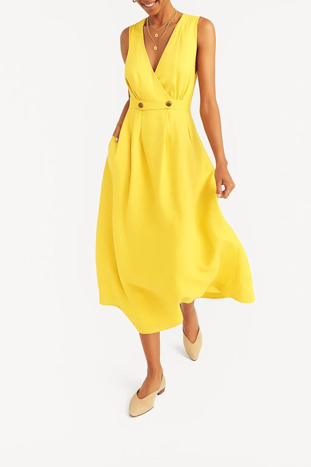 Women linen dress relaxed fit lightweight breathable straight cut