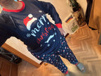 Christmas Pajamas Family Matching 2 Piece Set Xmas Letter Print