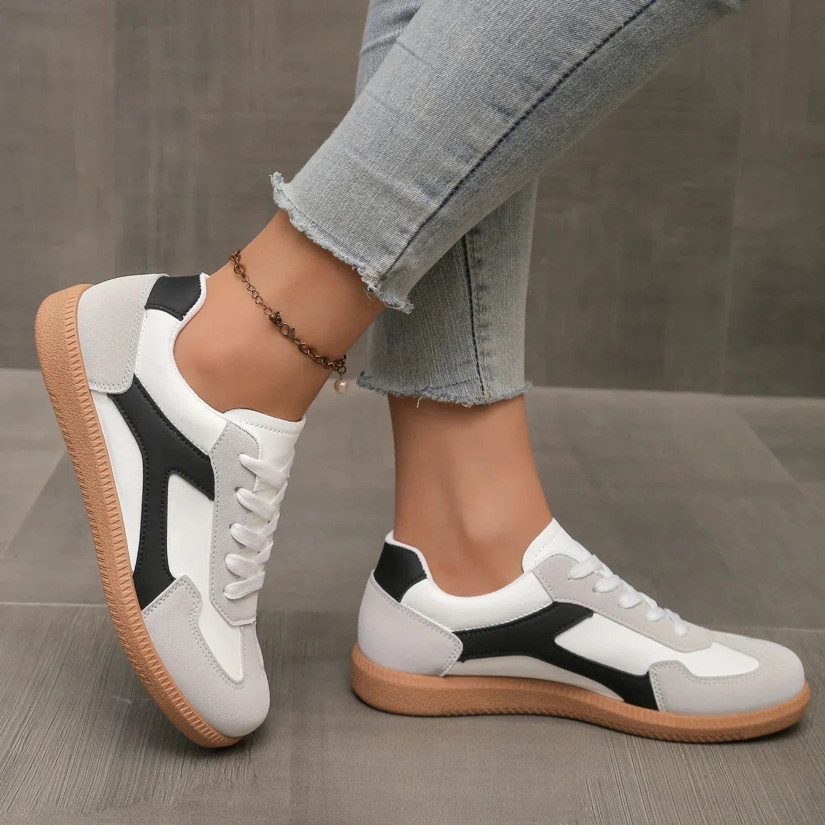 Wren | Women's Color Block Sneakers | Lace-Up, Casual | Standard Fit