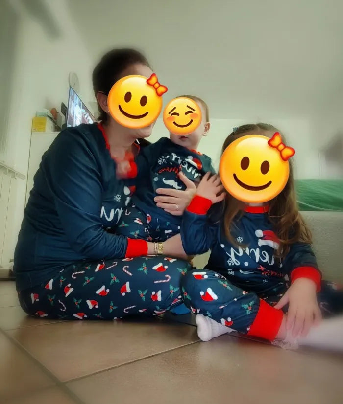 Christmas Pajamas Family Matching 2 Piece Set Xmas Letter Print